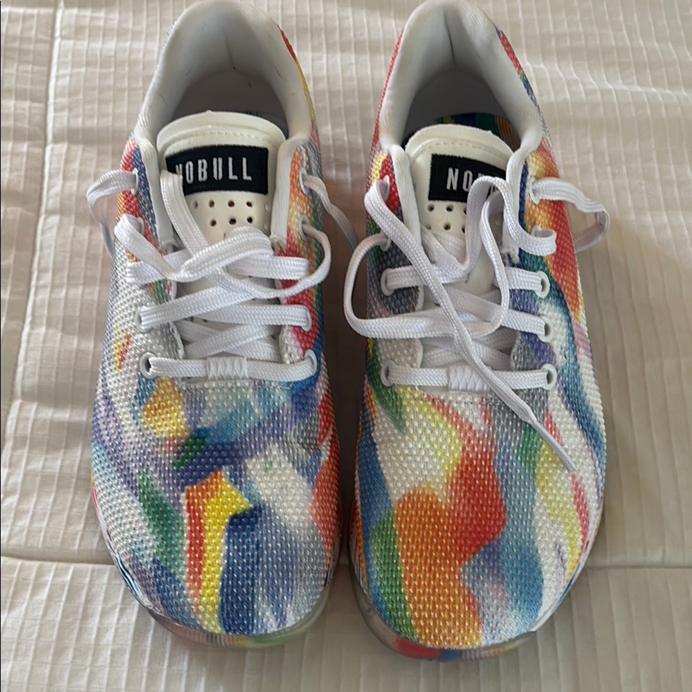 NOBULL Red and Blue Sneakers Vibrant Design